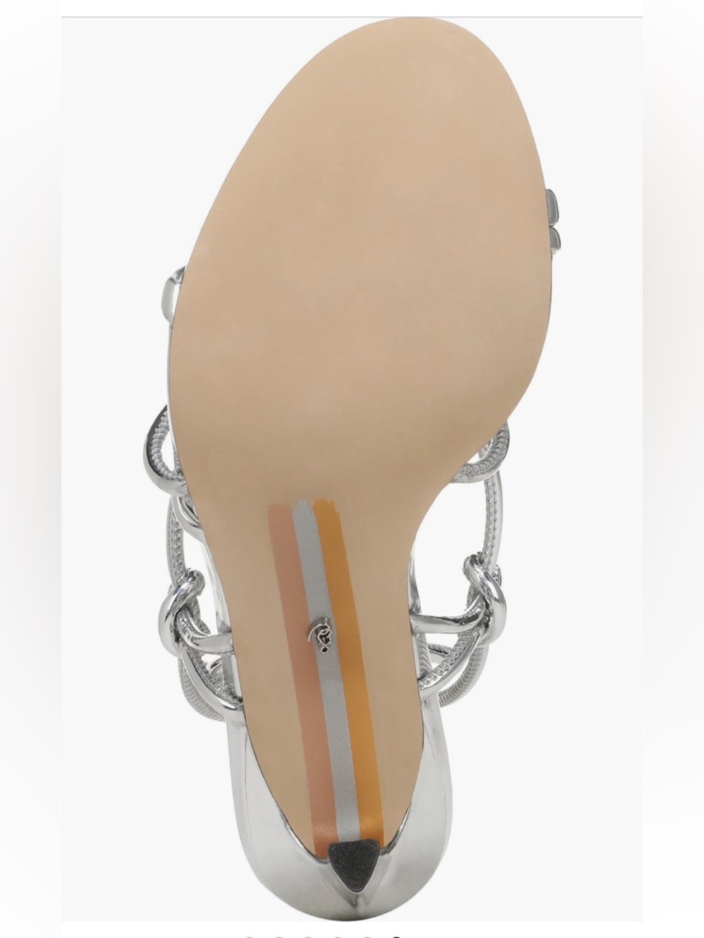 2/$100 SAM EDELMAN NIB Silver Isadora Ankle Strap Sandal, Metallic Heels - Picture 6 of 17